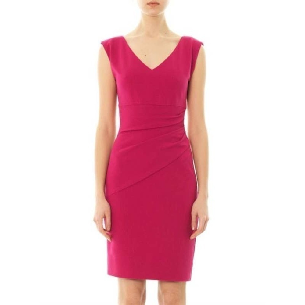 Diane von Furstenberg Women's Pink Bevin Dress Size 14 Office Siren Officecore